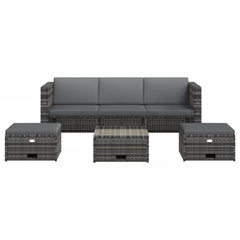 Garden Sofa Set Grey and Dark Grey