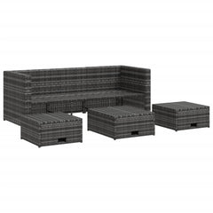 Garden Sofa Set Grey and Dark Grey