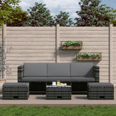 Garden Sofa Set Grey and Dark Grey