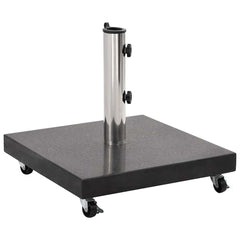 Parasol Base Black Granite, Stainless Steel Medium