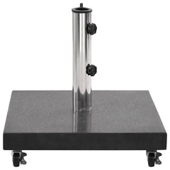 Parasol Base Black Granite, Stainless Steel Medium