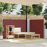 Side Awning Brown 100% polyester with PU coating 47.2 x 236.2 in