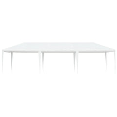 White rectangular party tent with UV water-resistant canopy and sturdy frame.