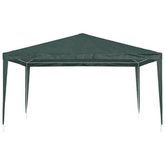 A green 13.1x13.1 ft PE party tent with UV and water-resistant canopy and steel frame.