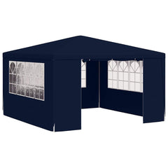 Party Tent Blue Polyethylene, Steel Large Foldable Party Tent