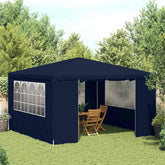 Party Tent Blue Polyethylene, Steel Large Foldable Party Tent