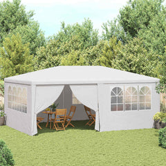 Party Tent White Polyethylene, Steel Large Collapsible