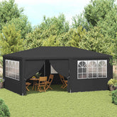 Party Tent Anthracite Polyethylene, Steel 4x6 ft