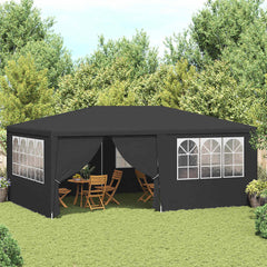Party Tent Anthracite Polyethylene, Steel 4x6 ft