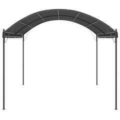 Anthracite steel gazebo with water-resistant canopy, 118x157 inches, sturdy and rust-resistant.
