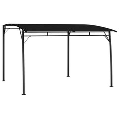 Anthracite garden sunshade awning with steel frame and polyester canopy, 118x118x100 inches.
