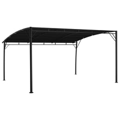 Anthracite garden sunshade awning with steel frame, 157.5x118.1x100.4 inches size.