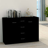 Sideboard Black Engineered wood Medium Sideboard Rectangular