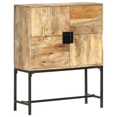 Highboard Brown and black Solid mango wood