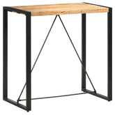 Bar Table Natural Mango Wood Solid Mango Wood, Steel