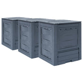 Garden Composter Gray Plastic 23.6 x 23.6 x 28.7 in