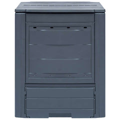 Garden Composter Gray Plastic 23.6 x 23.6 x 28.7 in