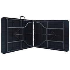 Folding Camping Table Black HDPE, Powder-coated steel Large