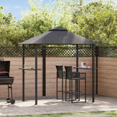 BBQ Gazebo Anthracite Steel, 100% polyester fabric Large