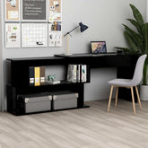 Desk High gloss black Engineered wood Medium Rotating