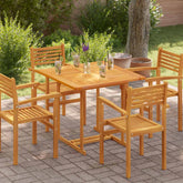 Table Top Natural Teak Solid Teak Wood 35.4 x 35.4 in Durable