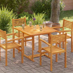 Table Top Natural Teak Solid Teak Wood 35.4 x 35.4 in Durable