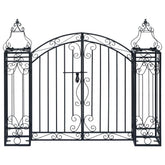 Garden Gate Black Wrought iron Medium Durable Garden Gate