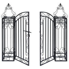 Garden Gate Black Wrought iron Medium Durable Garden Gate