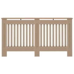 Modern slatted MDF radiator cover in light wood tone, 59.8x7.5x32.1 inches.