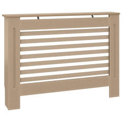 Bostome MDF radiator cover in slatted design, measuring 44.1x7.5x32.1 inches.