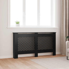 Radiator Cover Black 59.8x7.5x32.1 MDF