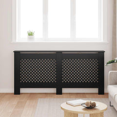 Radiator Cover Black 67.7x7.5x32.1 MDF