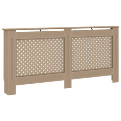 Bostome MDF radiator cover in slatted design, measuring 67.7x7.5x32.1 inches.