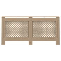 Bostome MDF radiator cover in slatted design, measuring 67.7x7.5x32.1 inches.