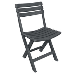 Garden Bistro Set Anthracite Plastic Compact Foldable