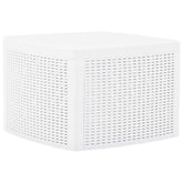 Outdoor Table White Polypropylene Medium Outdoor Table Square