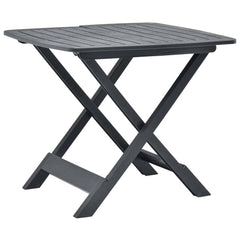 Garden Table Anthracite Plastic Compact Foldable Bistro Table