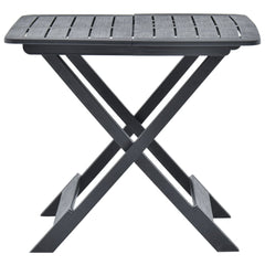Garden Table Anthracite Plastic Compact Foldable Bistro Table