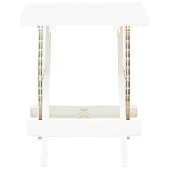 Garden Table White Plastic Small Foldable Bistro Table