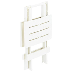 Garden Table White Plastic Small Foldable Bistro Table