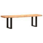 Bench 63 Solid Rough Mango Wood and Steel