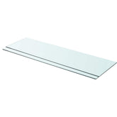 Glass Panel Set of 2 Clear Tempered glass 35.4 x 9.8 in Durable