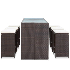 Garden Bar Set Brown, Cream White