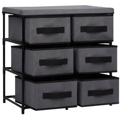 Cabinet Shelf Grey Steel and Fabric Medium Cabinet Shelf
