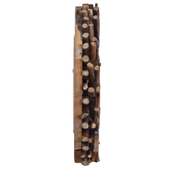 Mirror Natural Wood Solid teak wood and glass Medium