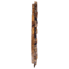 Mirror Teak Teak wood and glass 15.7 in diameter