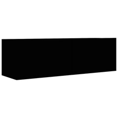 TV Cabinet Black Engineered wood 39.4 inches width Drop-Down