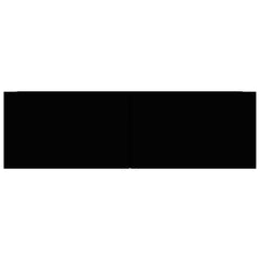TV Cabinet Black Engineered wood 39.4 inches width Drop-Down