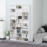 CD Cabinet White Engineered wood 40.2 x 6.3 x 69.9 in CD Cabinet