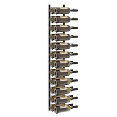 Wall-mounted Wine Rack for 24 Bottles Black Iron